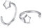 Orecchini a cerchio a mezzaluna in argento sterling 925, orecchini a cerchio a forma di stella per donna, orecchini a cerchio aperti, orecchini per dormire