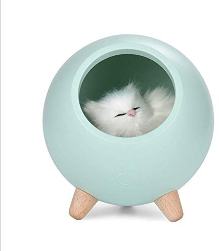 Lampada Da Tavolo Per Animali Domestici Da Notte Per Bambini Lampada Da Tavolo A Doppia Alimentazione Ricarica USB Tocco Di Luce Ambientale Interruttore Tattile Lampada Gatto Per Ufficio Camera Da Let