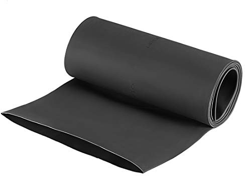 sourcing map Wasserdicht Schrumpfschlauch 100mm Durchm 162mm Flache Breite Schrumpfverhältnis 2:1 Kabelschutzschlauch for Elektrische Isolierung Schlauch 1m Länge PE Schrumpfschlauch Schwarz