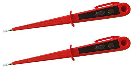 PerfectHD VDE Stromprüfer - Schraubenzieher - Spannungsprüfer - 190 mm Gesamtlänge - 3 mm Klinge - AC 125 bis 250 V - 2er-Set - 5 Varianten