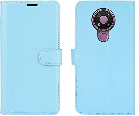 XMTON Custodia Compatibile con Nokia 3.4 6.39,Premio PU Custodia in Pelle con Wallet,Magnete,Slot per Schede Case Cover per Nokia 3.4 Smartphone (Blu)