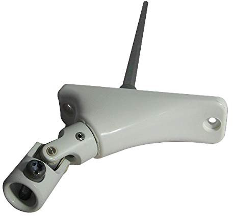 SORTIE DE CAISSON 90° ENTREE FEMELLE Ø12 SORTIE 6P7 LG 355MM BLANC RAL9010 (EMBASE PLASTIQUE)