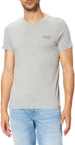 Superdry Men's Vintage Logo Emb Tee T-Shirt, Pumice Stone Marl, L
