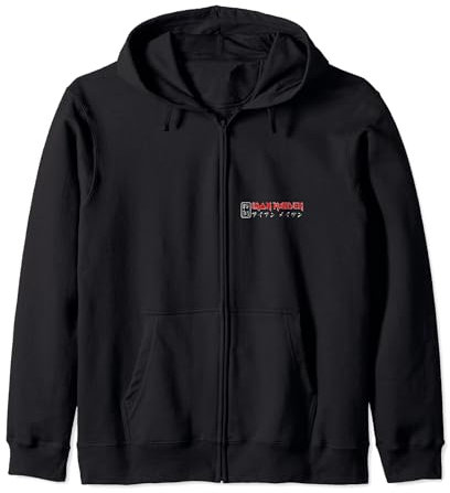 Iron Maiden - Senjutsu Stacked Logo Eddie Red Circle Zip Hoodie