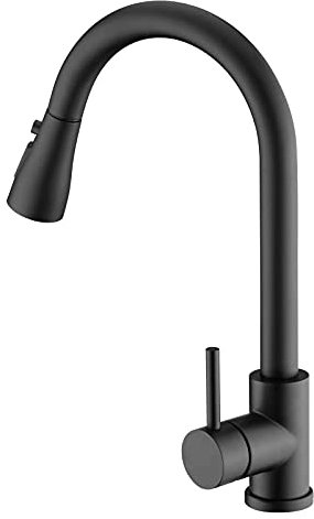 Robinet D'évier De Cuisine Avec Douchette Extractible, Mitigeur Cuisine Avec Pulvérisateur Double Fonction, Pivotant À 360° Réglable Robinet Cuisine En Acier Inoxydable 304