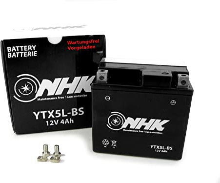 Wartungsfreie Motoroller Roller Batterie YTX5L-BS 4Ah / 12 V kompatibel mit