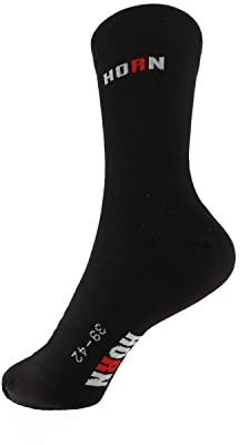 mugesh Musik-Socken mit Schrifzug - Schönes Geschenk für Musiker (39-42, Horn)