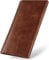 VISOUL Echtleder Geldbörse echtes Vintage Leder XXL Langes Portemonnaie Kreditkartenetui Herren Geldbeutel RFID Schutz Portemonnaie Brieftasche Wallet Portmonee Carbon Brown