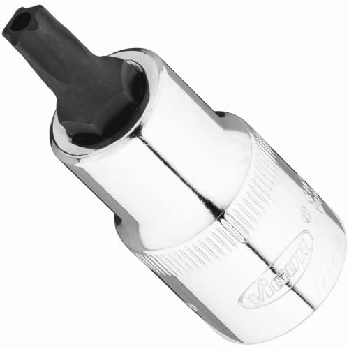 VIGOR Tamper resistant TORX® Plus Schraubendreher-Einsatz ∙ V7055-IPR40 ∙ Vierkant12,5 mm (1/2 Zoll) ∙ Innen-5-Stern Profil mit Zapfen ∙ T40+H