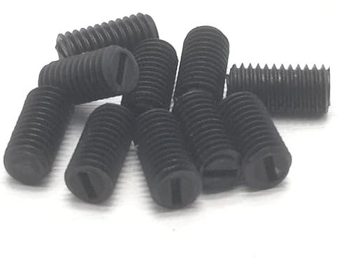 100 STK. M3/4/5/6/8 Schwarze Nylon-Kunststoff-Schlitz-Madenschraube (Color : Black, Size : M4 x 8)