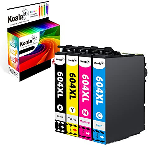 Koala 604XL Patronen Kompatible für Epson 604 XL 604XL Multipack für Epson XP-3200 XP-4200 XP-2205 XP-3205 XP-4205 Workforce WF 2910 WF 2930 WF 2950 DWF druckerpatronen (4er-Pack)