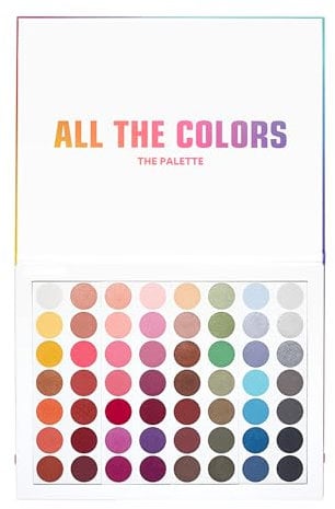3INA MAKEUP - All The Colors Palette - Multicolor Lidschatten Palette Langanhaltende Farbtöne - Multicolor Lidschatten mit 56 Farbtöne Matte glitter & Mettalic Finish - Vegan - Cruelty Free