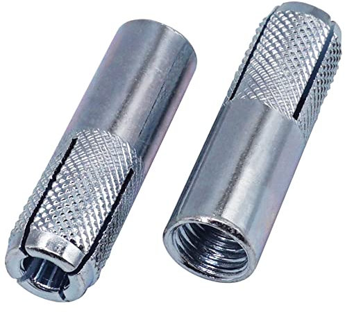 SKIR'CO (6 Stück) gerändelte Tropfanker M10 x 40 mm, Spreizbolzenhülse, Wanddübel, Betonanker
