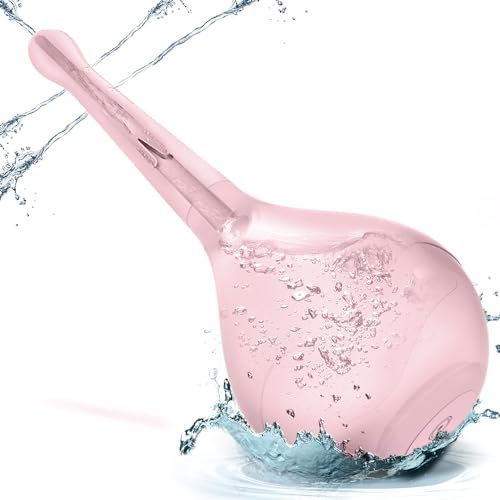 PropoDusche Douche Enema kit, Anti Back-Flow Douche with 5-Hole Nozzle, Silicone Enema Cleaner for Men Women(Pink)