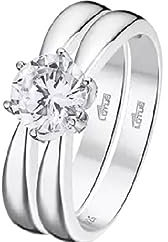 Lotus Ring Silber Ring Frau Solitär.ALNZ LP3509-3/116 Marke, Einheitsgröße, Metall, Kein Edelstein