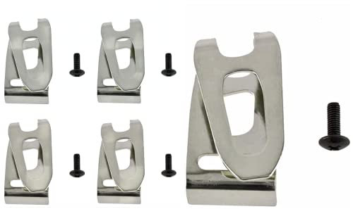 BLOLACDZ 【5-Pack Pro Kit】 Belt Clip 346449-3 & Screw Set 251314-2 | Universal Belt Hook Replacement for Makita 324705-1/346034-2/346317-0/324553-8 Cordless Drills/Saws | Durable Metal Hanger