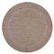 Carpetsale24 In- & Outdoor Teppich Wetterfest 120 cm Rund Sisal Optik Braun - Teppich Waschbar, Wasserfest, Pflegeleicht und Flachgewebe - Ideal für Balkon, Garten, Terrasse und als Küchenteppich