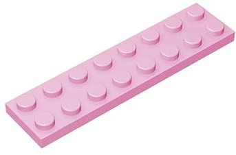 Classic Building Plate 2x8, 20 Piece Pink Bulk Plates, Compatible with Lego Parts and Pieces 3034, Compatible with All Major Brick Brands(Colour:Pink)