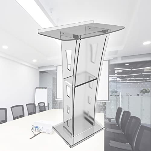 Bodentransparenter Podiumsständer, Lautsprecher, Acryl-Kanzelpodeste, Klares Rednerpult, Büro, Schule, Konferenz, Präsentationsständer, Einfache Montage