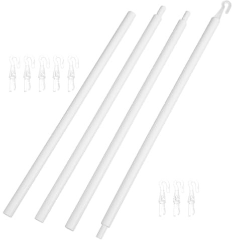 Holibanna Blind Tilt Rod with Hooks 46.06In Plastic Curtain Pull Wand Replacement for Vertical Window Blinds and Drapery Accessories