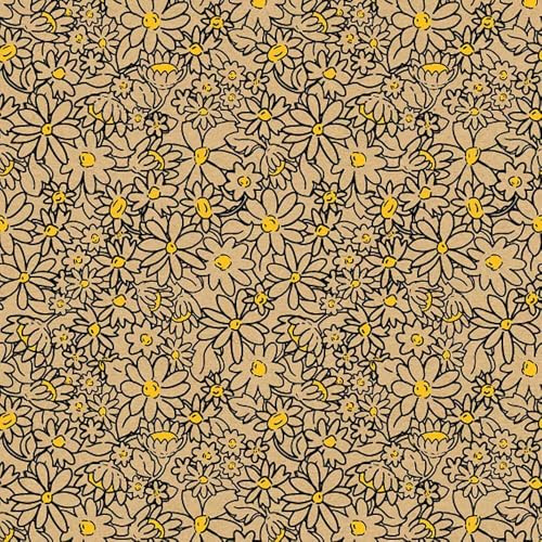 Geschenkpapier 50 m 7392KLR braun Blumen, 1 Rolle(n)