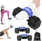 2Stk Tibialis Trainer für Beinkrafttraining,Verstellbarer Hantel Fußaufsatz für Hüftbeugerheben,Hantel Gewicht Knöchelriemen für Beinheben-Übungen (Blau)
