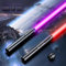 SLVCREK Sabre Laser pour Enfants, 2 Pièces Lightsaber 12 Couleurs Sabre Lumineux, Epées Laser Rechargeable avec Son, Costume Cosplay d'halloween, Jouet pour Enfants (2 PC)