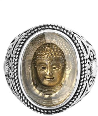 Gu Feng Vintage-Persönlichkeit wie Buddha-Kopf-Titan ring