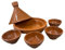 5-Piece Tajine Set - Moroccan Tajine Ø 33 and 4 Terracotta Bowls - Craft and Tradition of Morocco - Authenticity and Travel