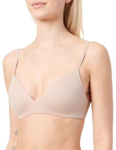 Calvin Klein Damen T-Shirt BH Wire Free Verstellbare Träger, Beige (Cedar), 75C