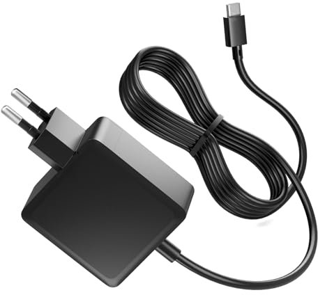Basicvolt Cargador Portatil USB C 65W 45W para Lenovo ThinkPad Yoga, HP Chromebook, ASUS Zenbook, Samsung Galaxy Book Cargador Ordenador Tipo c Universal