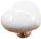 Bouton de réservoir de toilettes, bouton poussoir de toilettes en forme de cœur, bouton poussoir supérieur de chasse d'eau pour femmes, clou long, bouton de chasse d'eau de (White)