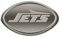 Rico Industries NFL Football New York Jets Oval Antik Nickel Auto Emblem für Auto/LKW/SUV