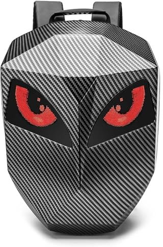 Jectse Zaino LED, capacità Espandibile, Custodia Rigida 3D, Borsa per Laptop Alimentata Tramite USB per la Guida, con Schermo Programmabile, Ottimo per le Vacanze o il Compleanno