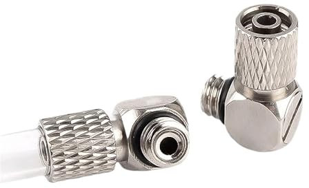 5Pcs Mini Micro Pneumatische Rohr Fitting Schlauch 3mm 4mm 5mm 6mm Außengewinde M3 M4 m5 M6 Kupfer Gerade/Ellenbogen Typ Schnell Anschluss(Hose OD 6mm - M3,PL)