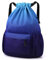 Eucomir Sac à Dos à Cordon, Sac à Cordon Imperméable Large Bandoulière Sacs de Sport à Cordon Sac de Gym Avec Poche Intérieure Et Poche De Sécurité avec Poche Avant Et Arrière Zippée,Dégradé Bleu