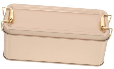 DIYEAH Nostalgische Blechdose Keksdose Gold Klein Kreative Metallbox Für Gebäck Und Süßigkeiten Langlebige Aufbewahrungsbox Mit Feiner Verarbeitung Vielseitig Für Bonbons Und Kekse Geeign