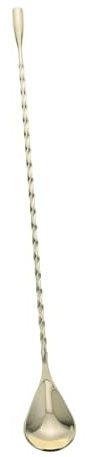 Cabilock Barkeeper-Löffel kaffeerührer coffee stirrer Mischlöffel rührstäbe kneipen zubehör Getränk Avocado-Smasher-Tool Shaker-Tasse Rühren Rührlöffel Barzubehör Rostfreier Stahl Golden