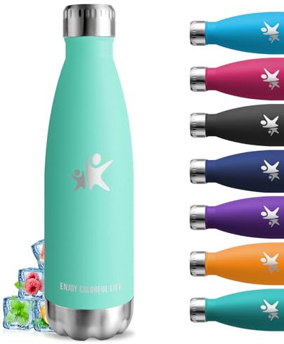 Botella Agua Acero Inoxidable, 750ml Botella Termica, sin BPA, Termo Cafe, A Prueba de Fugas, Botella Metal, Mantiene 24H Frio/12H Calor, Cantimplora, Aislamiento al Vacío, para Agua, Café, Té, Verde