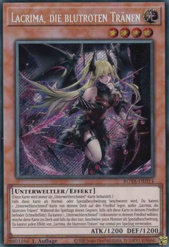 Lacrima, die blutroten Tränen Secret Rare ROTA-DE014 - Rage of The Abyss Karte - mit GamersHeaven Cardboard Guard