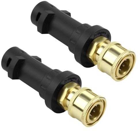 High Pressure Washer Gun Adapter for Karcher K2 K3 K4 K5 K6 K7 – 1/4'' Quick Connect Female Fitting, Karcher Quick Release Adapter Compatible with Karcher Pressure Washer Models, Durable Build