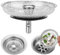 2 Pieza Tapón de Fregadero Filtro de Cocina, Tapón de desagüe de colador Grueso, Filtro Fregadero de 304 Acero Inoxidable, Colador de Fregaderos,para Cocina,residuos de Filtro y Evitar el Bloqueo 80mm