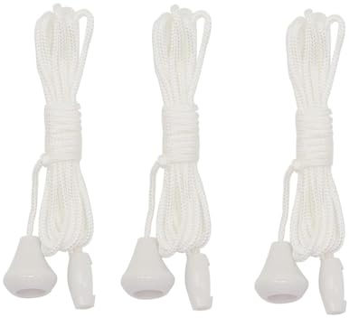 Flosfjylo 3 Pcs Replacement Cord Pull, Bathroom Pull Cord, Light Switch Pull Cord, for Bathroom, Garage & Attic Light Switches - 1.5m