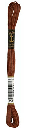 Anchor Sticktwist 4635000-00358 tabak Stickgarn, 100 % Baumwolle