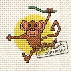 Mouseloft At The Zoo Monkey Cross Stitch Kit