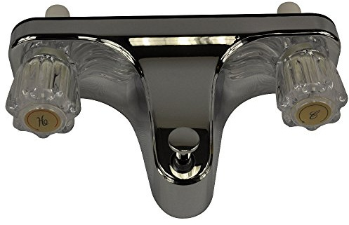 Danco Mobile Home Off-Set Tub/Shower Faucet 8, Chrome with Clear Acrylic Handles, 33055X