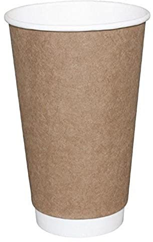 Fiesta Recyclable Hot Cups Double Wall Kraft - 340ml (12oz) (Box 500)