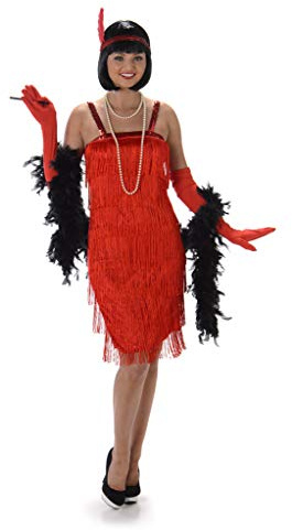 Karnival 81026 1920 's Kostüm Flapper Kleid, Frauen, rot, klein
