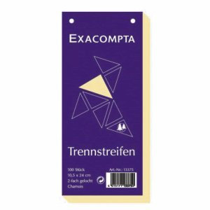 Exacompta Trennstreifen 10,5x24cm VE=100 Stück chamois