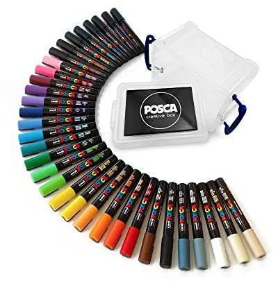Posca Paint Marker Pens PC-5M Full Range 33 Pen Set